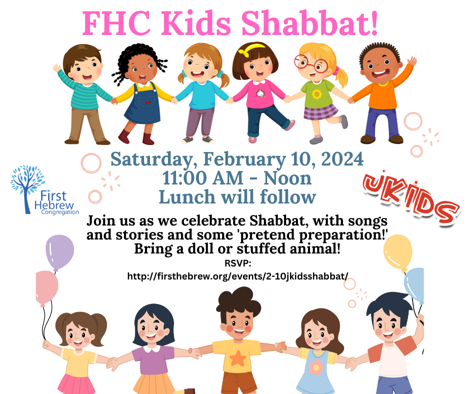 JKids Shabbat followed by Lunch
